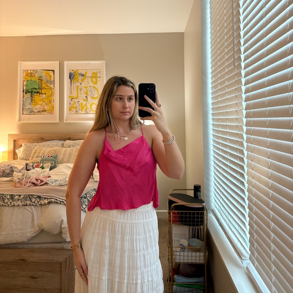 Zara pink cowl neck tank